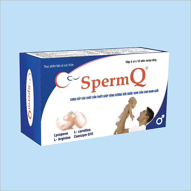 Thực phẩm chức năng SpermQ - Mạnh tinh trùng, tăng cơ hội mang thai tự nhiên