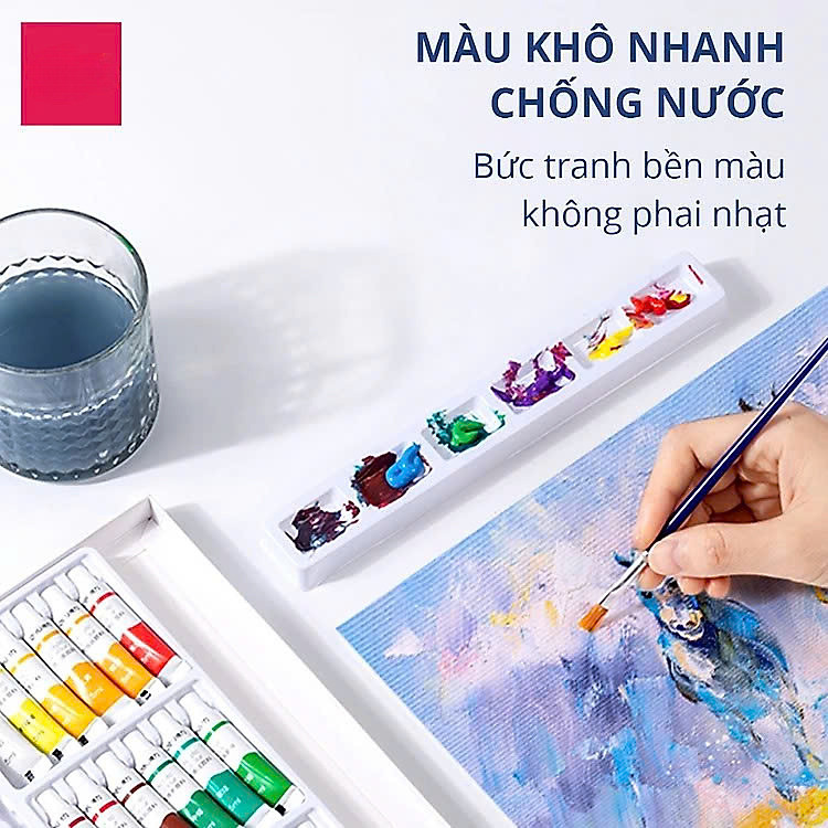Màu Acrylic tuýp mini 5ml (12 màu) - Ảnh 5