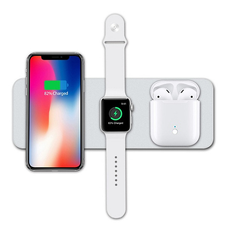 Đế sạc 3 In 1 Charger for smart phone&Apple watch &Earphone V3- Hàng chính hãng