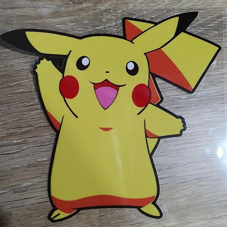 Pikachu vàng - Sticker transfer hình dán trang trí Xe hơi Ô tô size 11x10cmc