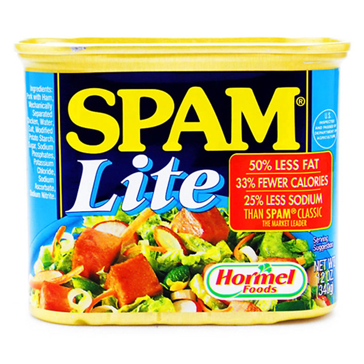 Thịt Hộp SPAM Ít Béo 340g - Nhập Khẩu Mỹ | Hormel SPAM Lite Luncheon Meat 340g