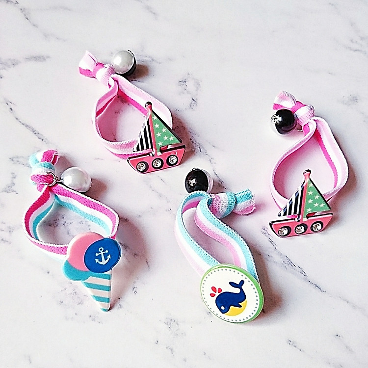 Set 4 dây buộc tóc Love Baby cho bé gái