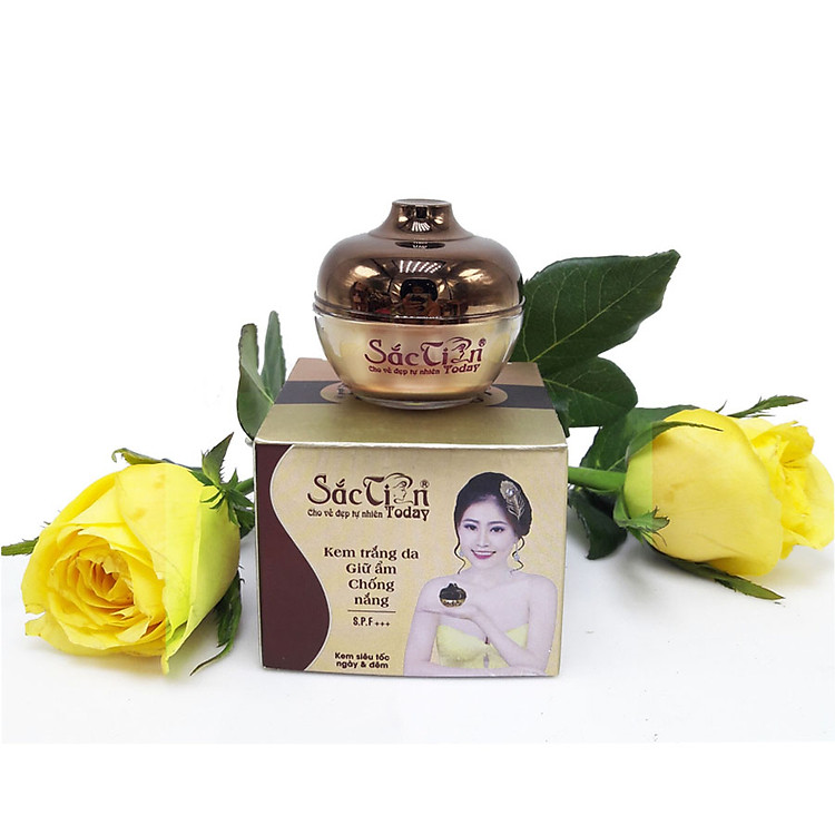 Kem Dưỡng Trắng Da Giữ Ẩm Chống Nắng Sắc Tiên 18g