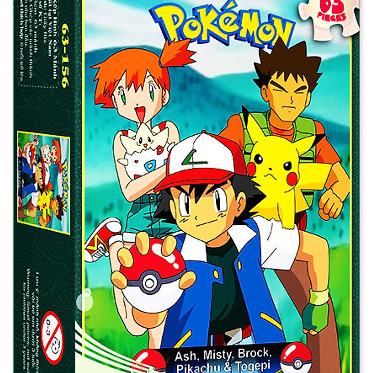 Tranh xếp hình Pikachu & Togepi 63 mảnh Chính hãng Giá rẻ - Hình ảnh 2