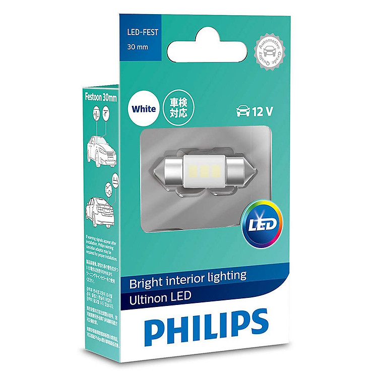 Bóng đèn tín hiệu nội thất, biển số xe ô tô Philips Ultinon LED 11860ULWX1 12V 6000K - Trắng