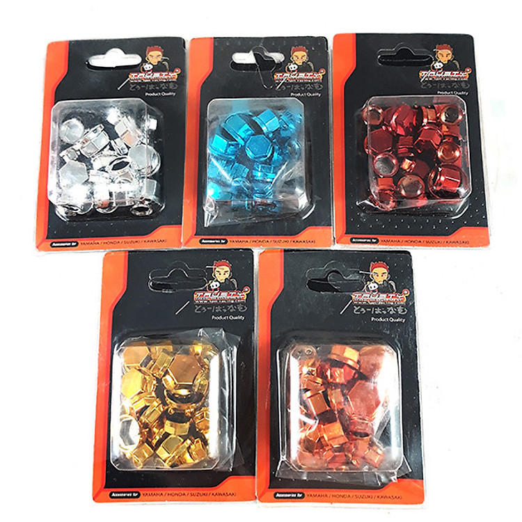 Chụp Ốc Trang Trí Xe Máy MS1406 - Tặng Thêm 1 Pin AAA Maxell