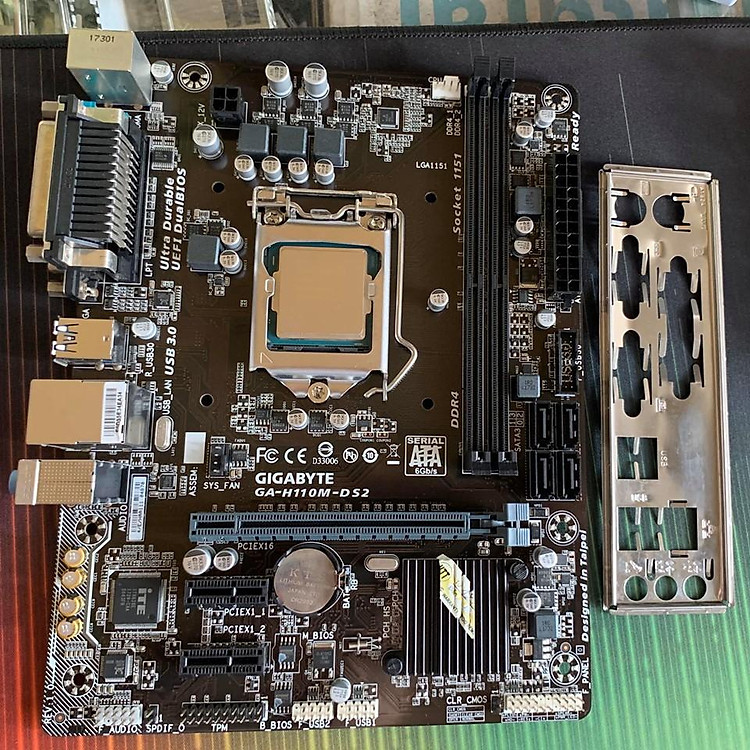 COMBO MAIN GIFGABYTE H110M-DS2 + CPU CORE I3 6100 3.70GHZ- Hàng Chính Hãng