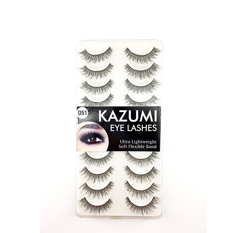 Hộp 10 đôi Lông Mi Gân Lụa Kazumi Mã D51