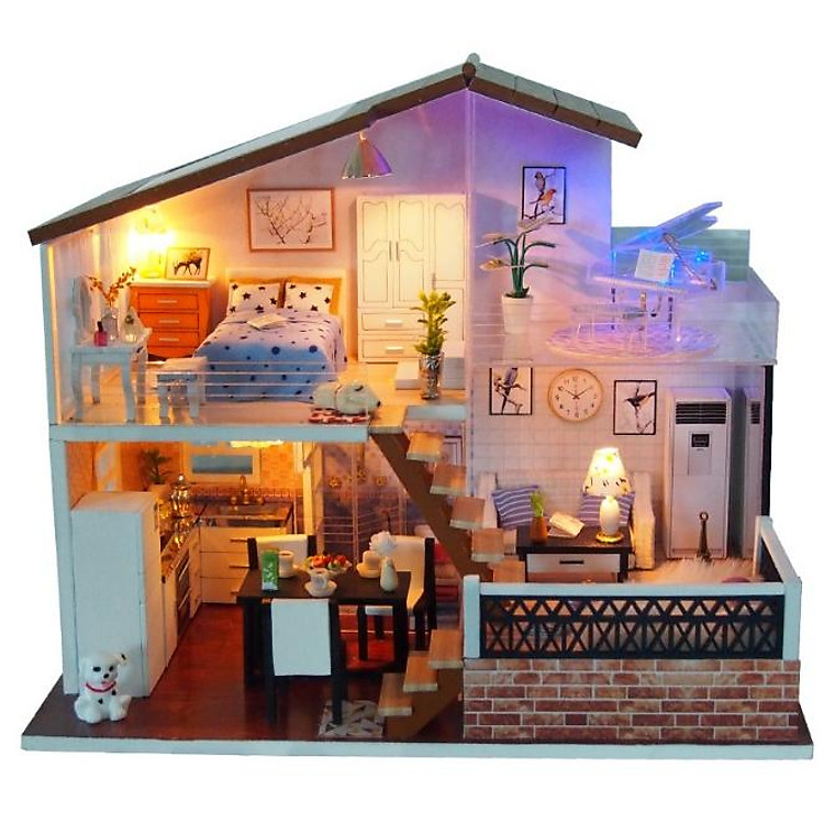 Mô hình nhà búp bê gỗ DIY - One Meter Sun - ngôi biệt thự ấm áp