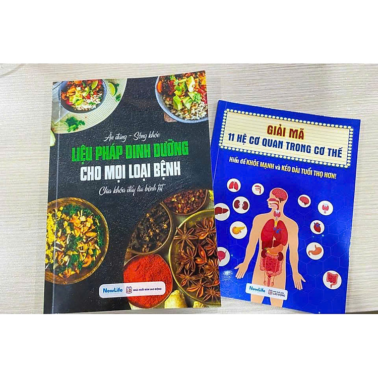 Combo Sách: Liệu pháp dinh dưỡng cho mọi loại bệnh + Giải mã 11 hệ cơ quan trong cơ thể_Nowlife (SP chính hãng)