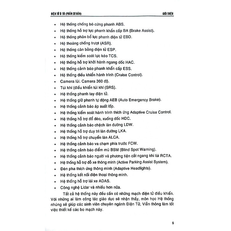 Điện Tử Ô Tô (Phần Cơ Bản) - Ảnh 5