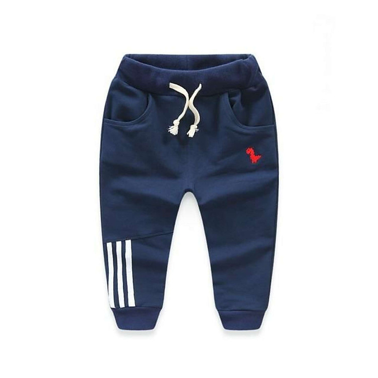 QUẦN UNISEX 3 SỌC THỜI TRANG CHẤT DA CÁ CHO BÉ TRAI/GÁI 8-18KG