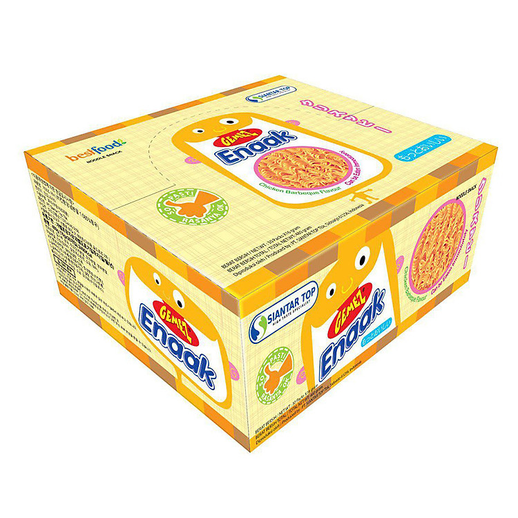 Hộp 30 Gói Mì Snack Hương Gà Nướng Gemez Enaak (16g)