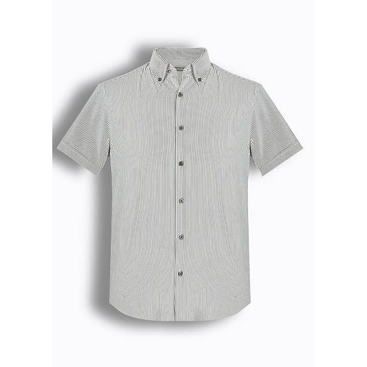 Áo Sơ Mi Nam Tay Ngắn Họa Tiết The Shirts Studio Hàn Quốc TD45F6157BK