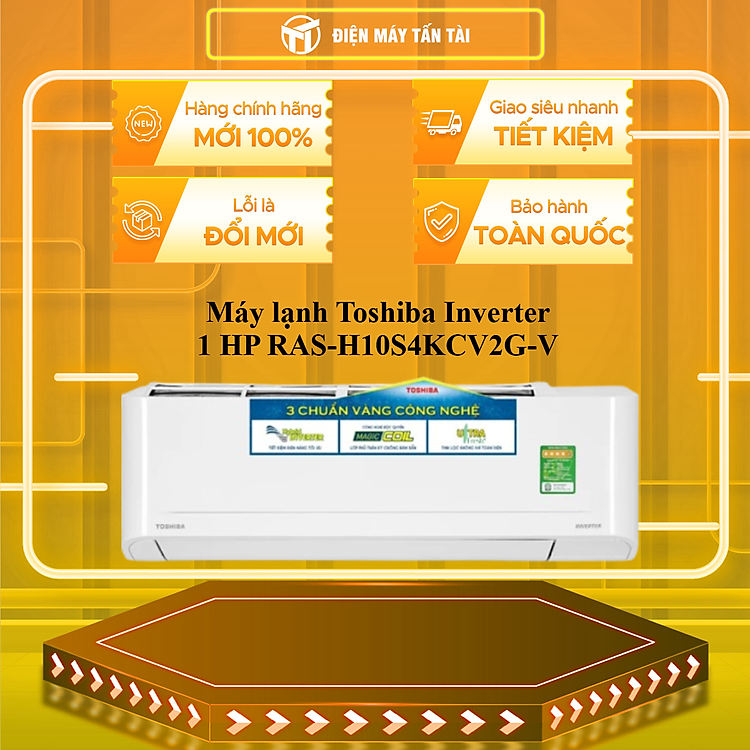 Máy lạnh Toshiba RAS-H10S4KCV2G-V 1HP Inverter Thái Lan - Hàng Chính Hãng (Chỉ giao HCM)