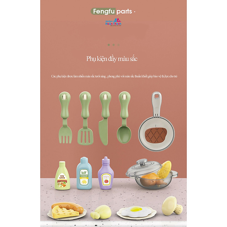 Mua Bộ đồ chơi nhà bếp 40cm - Hồng Chính hãng Ưu đãi - Hình ảnh 4