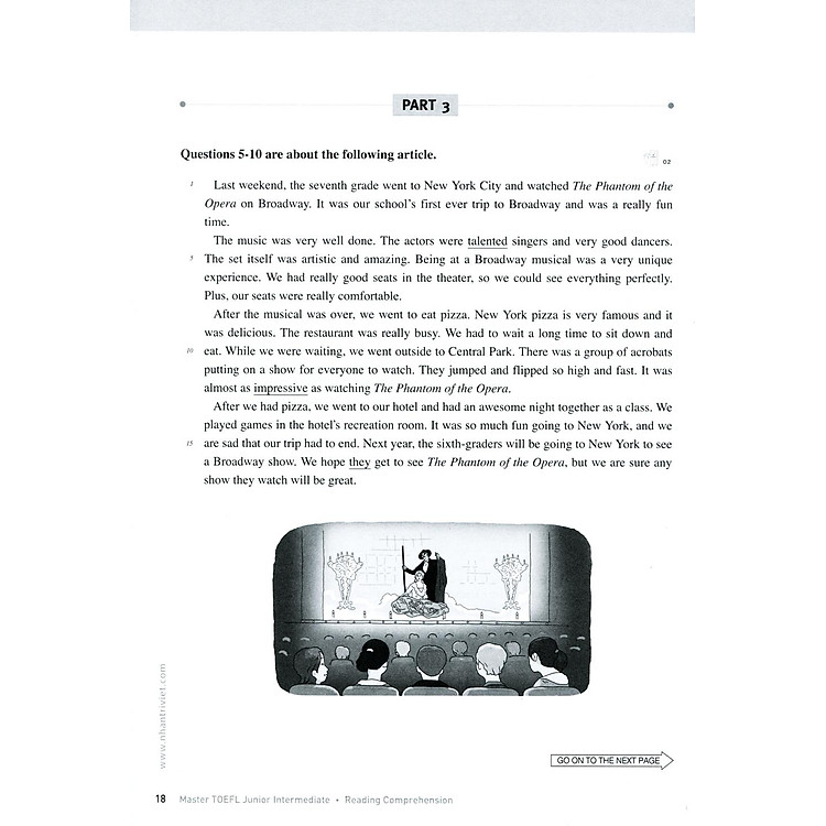 Master Toefl Junior Intermediate: Reading Comprehension (Kèm Cd) - Ảnh 3