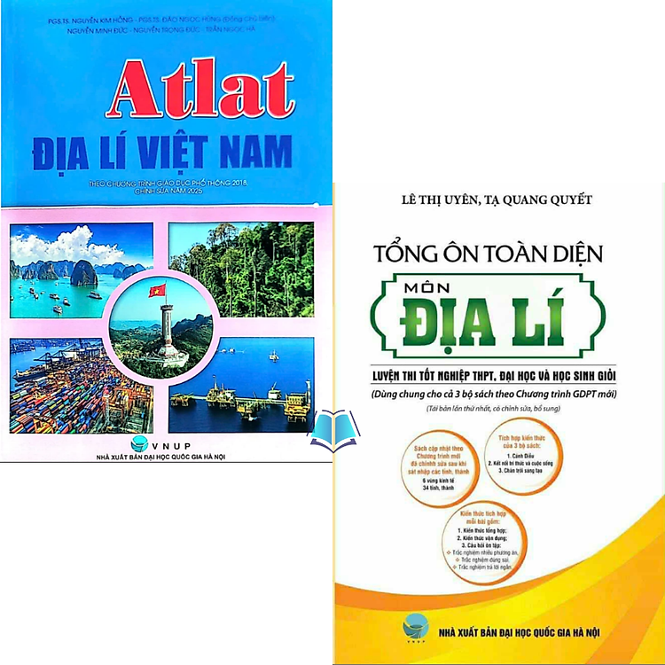 Sách - Atlat Và Tổng Ôn Toàn Diện Môn Địa Lí ( cập Nhật 34 tỉnh thành)