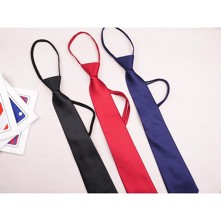 Cà vạt thắt sẵn bản nhỏ 5cm * 45cm - cà vạt lười