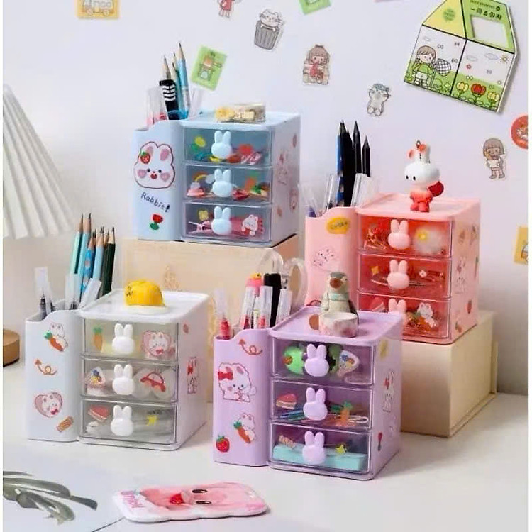 Kệ Đựng Bút Đa Năng Để Bàn - Hộp Đựng Đồ Trang Điểm - Ảnh 4