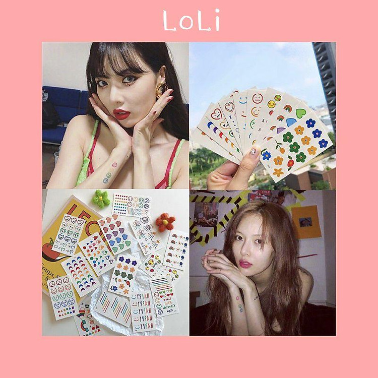Hình xăm dán mini cá tính phong cách Ulzzang