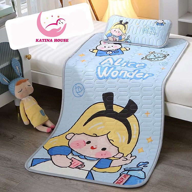 Chiếu điều hòa cho bé cao su non 5D, 60x120cm, chiếu mềm mát, thấm hút tốt giúp bé ngủ ngon