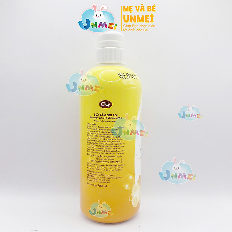 Sữa Tắm Gội AGI 700ml Hương Phấn Chính hãng Giá rẻ - Hình ảnh 3