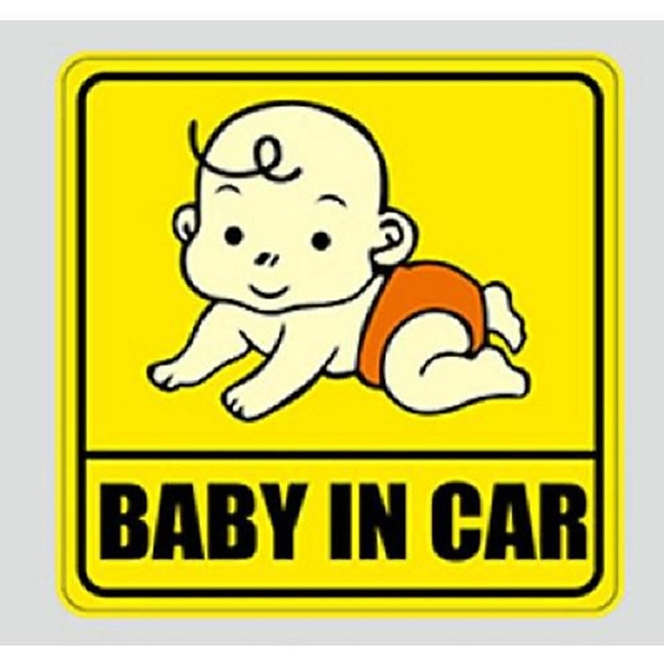Miếng dán phản quang xe ô tô Baby In Car Bé bé yêu.