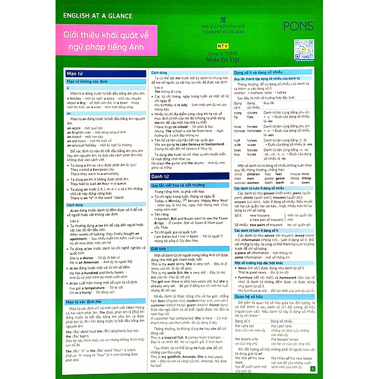 English At A Glance - Giới Thiệu Khái Quát Về Ngữ Pháp Tiếng Anh - Ảnh 2