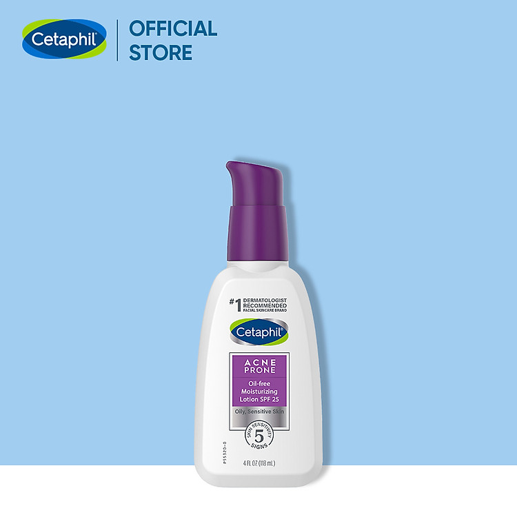 Sữa dưỡng ẩm cho da dầu mụn, nhạy cảm Cetaphil Pro Acne Prone Oil-free Moisturizing Lotion SPF 25 118ml