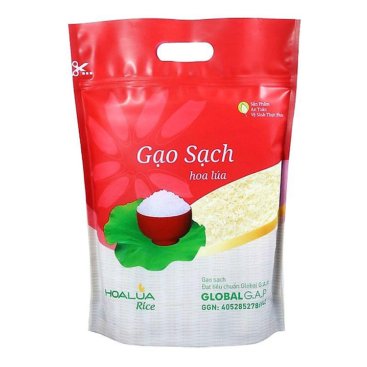 Gạo Dẻo Thơm Hoa Lúa Nhãn Đỏ Túi 5KG