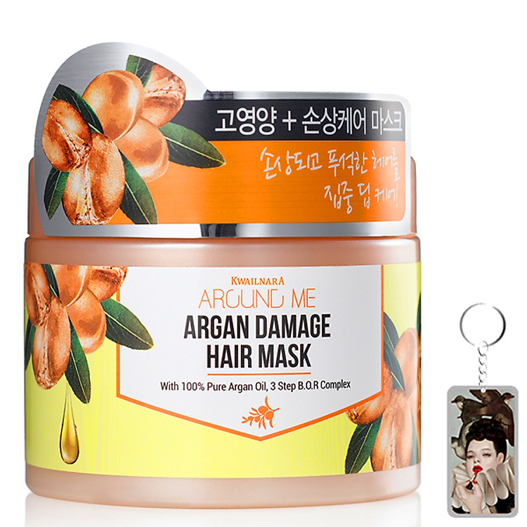 Hấp ủ tóc tinh chất Argan Around Me Damage Hair Mask Hàn Quốc 300g + Móc khóa