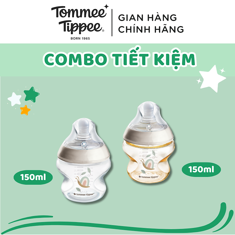 COMBO 2 Bình Sữa Tommee Tippee 150ml Giá rẻ - Hình ảnh 2