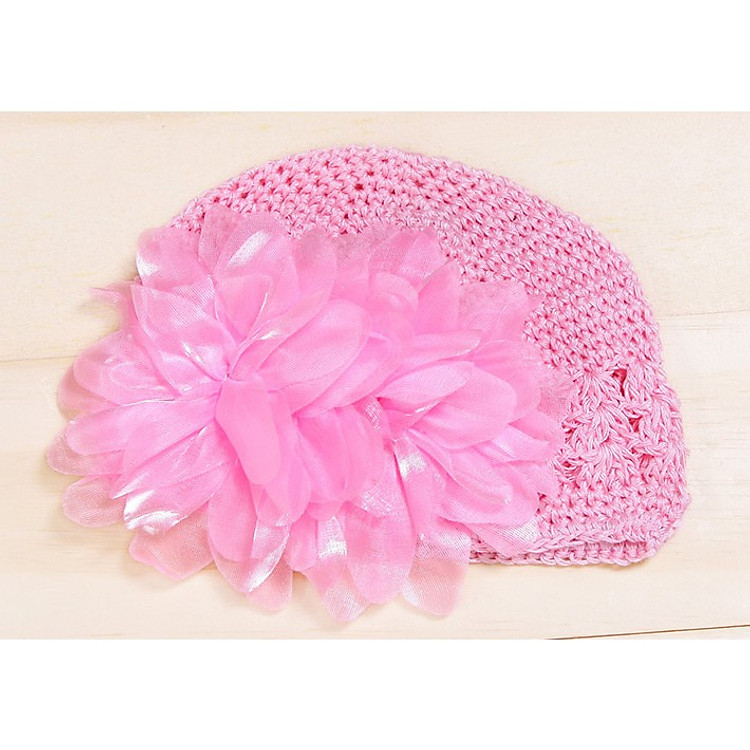 Nón len 1 bông cho bé gái từ 3-12 tháng - 02 cái