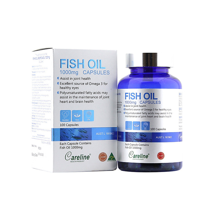 Viên uống dầu cá hồi Omega 3 Salmon Fish Oil Careline