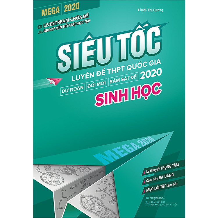 Sách Mega 2020 - Siêu Tốc Luyện Đề THPT Quốc Gia 2020 Sinh Học