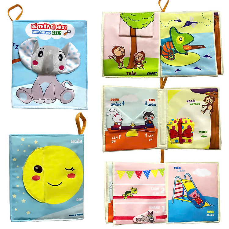 Sách vải Bé thấy gì nào? - Pipovietnam Chính hãng Giá rẻ - Hình ảnh 4
