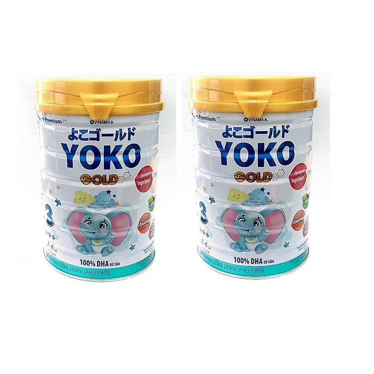 BỘ 2 LON SỮA BỘT GOLD YOKO 3 VINAMILK 850G ̣̣DÀNH CHO BÉ TỪ 2 - 6 Tuổi