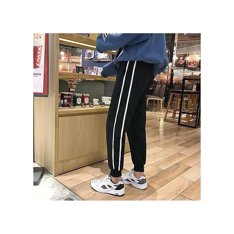 Quần Jogger Nam Nữ Sọc Phản Quang Túi Hộp Unisex - Quần Thể Thao Tập Gym