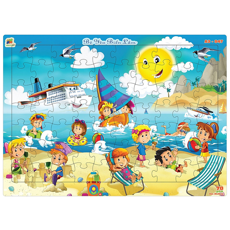 Bộ tranh xếp hình A3 cho bé Chính hãng Ưu đãi - Hình ảnh 2