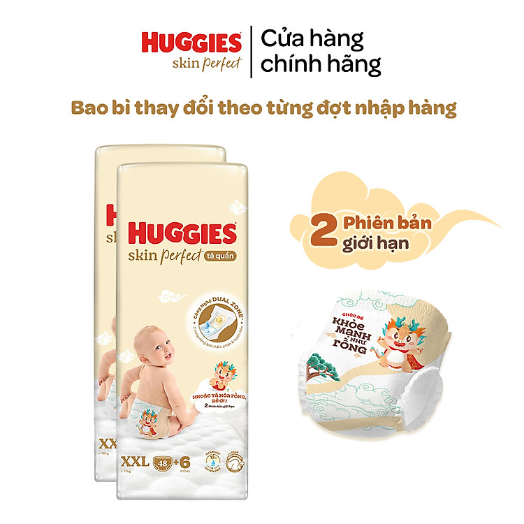 Combo 2 Tã Huggies Skin Perfect XXL Uy tín Tiết kiệm - Hình ảnh 5