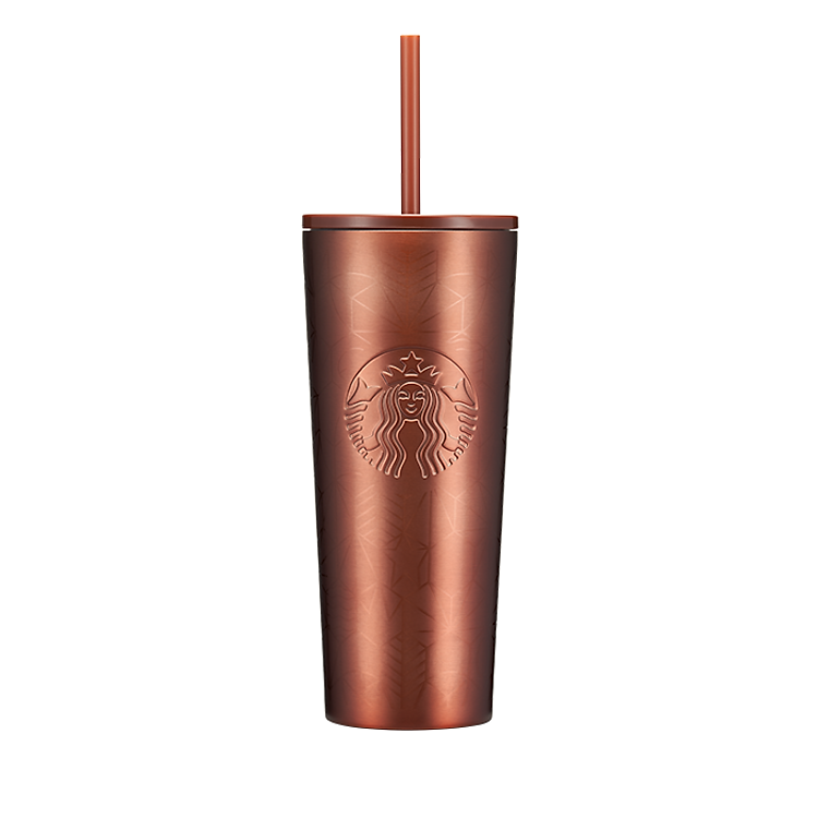 Ly Starbucks Cold Cup 16Oz (473ml) Stainless Steel Copper