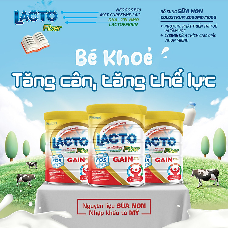 Mua Sữa Tăng Cân Lacto Fiber Gain 900g Chất lượng Giá tốt - Hình ảnh 2