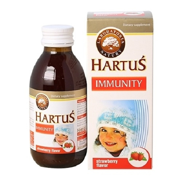 Siro tăng cường sức đề kháng, hỗ trợ miễn dịch cho trẻ từ 4 tháng tuổi Hartus Immunity