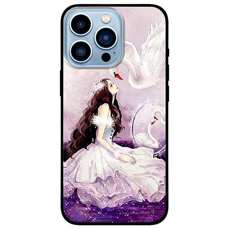 Ốp lưng dành cho Iphone 13 Mini - Iphone 13 - Iphone 13 Pro - Iphone 13 Pro Max - Cô Gái Thiên Nga