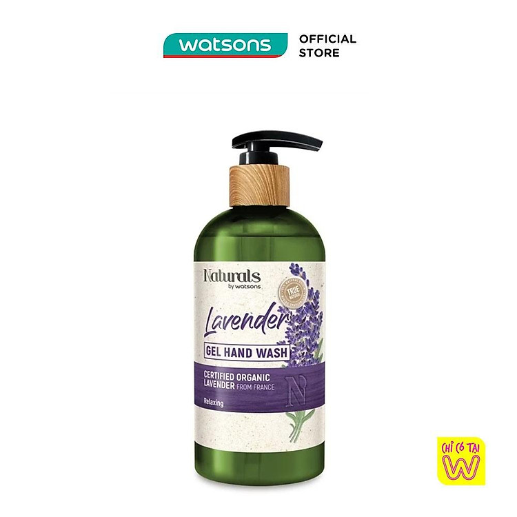 Gel Rửa Tay Naturals By Watsons Hương Lavender True Natural Lavender Gel Hand Wash 400ml