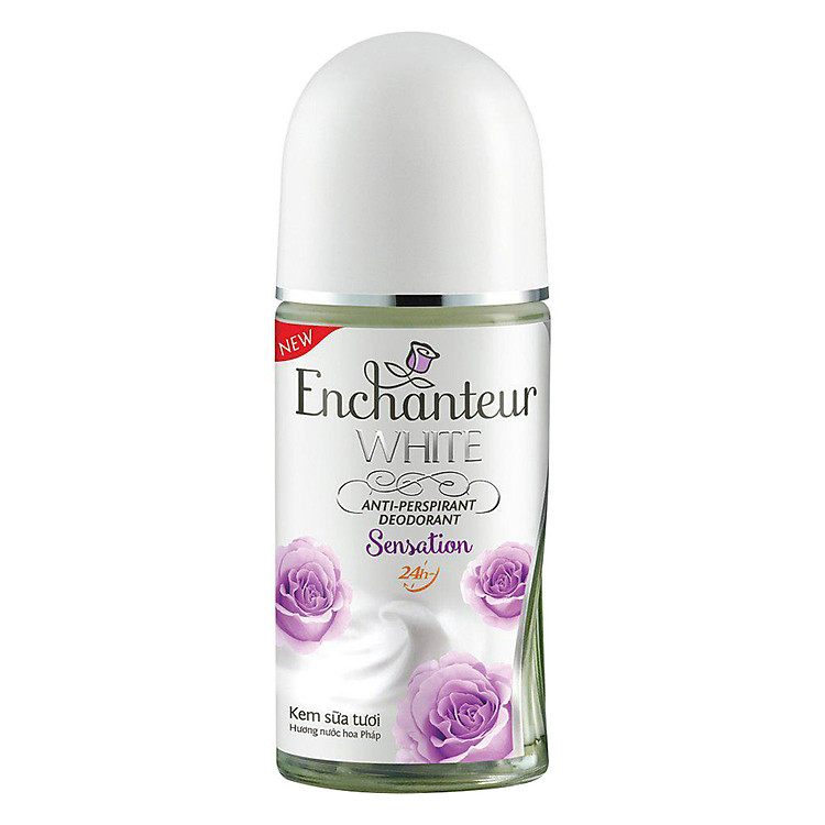 Lăn Khử Mùi Dưỡng Trắng Hương Nước Hoa Enchanteur Sensation (50ml)