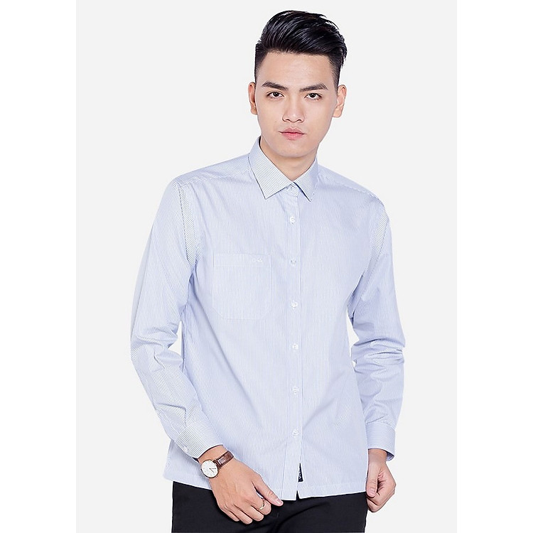 Áo Sơ Mi Nam Aligro Màu Xanh Da Trời ALG1003