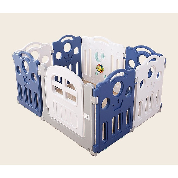 Quây cũi nhựa HDPE cao cấp chiều cao 70cm - Dark Blue and White