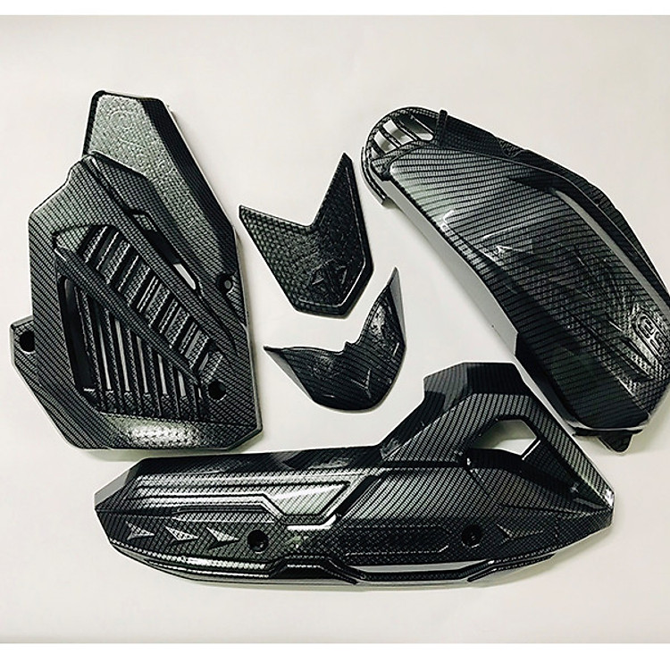 AirBlade 125 (2016-2019) Full 5 món sơn carbon (Ốp pô + Pô E + Két nước + Mỏ Dè trước, sau )
